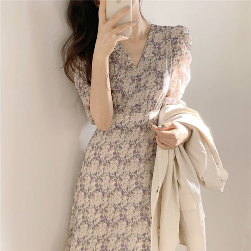 ミニフラワーシフォンワンピ